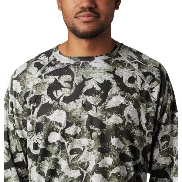 imageColumbia Mens Terminal Tackle Long Sleeve Shirt Wicking MaterialCool Grey Inside Out Camo