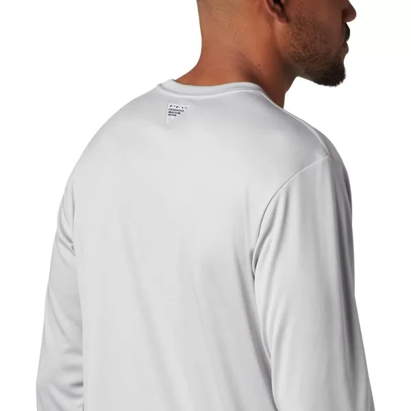imageColumbia Mens Terminal Tackle Long Sleeve Shirt Wicking MaterialCool GreyBlack Realtree Mako