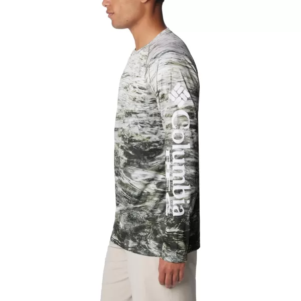 imageColumbia Mens Terminal Tackle Long Sleeve Shirt Wicking MaterialCypressDeepsea Fade