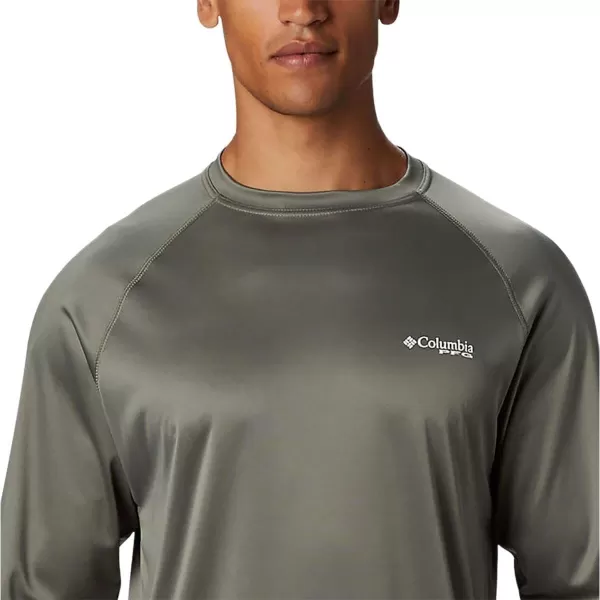 imageColumbia Mens Terminal Tackle Long Sleeve Shirt Wicking MaterialCypressWhite Logo