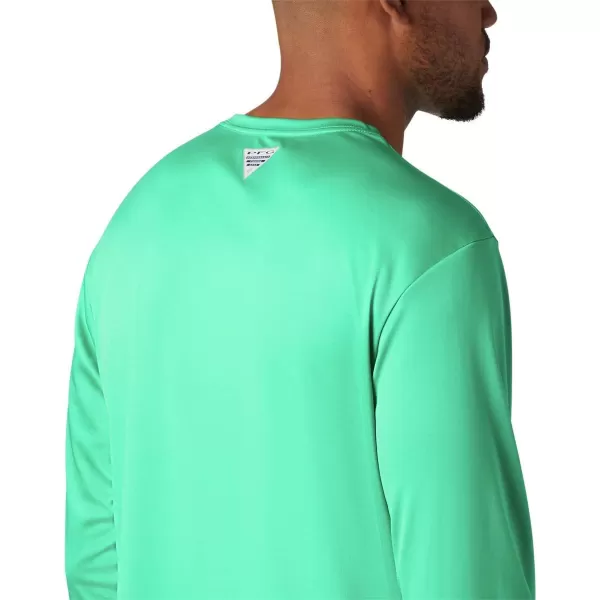 imageColumbia Mens Terminal Tackle Long Sleeve Shirt Wicking MaterialDark LimeDorado Digi Camo