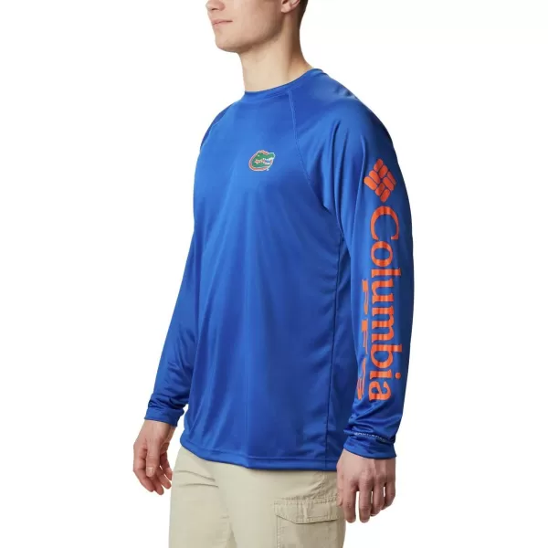 imageColumbia Mens Terminal Tackle Long Sleeve Shirt Wicking MaterialFla  Azul  Spark Orange
