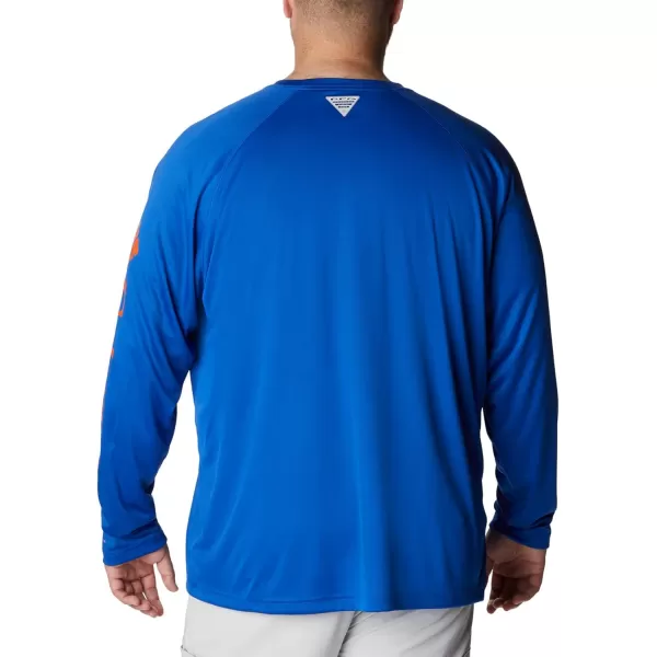 imageColumbia Mens Terminal Tackle Long Sleeve Shirt Wicking MaterialFla  Azul  Spark Orange