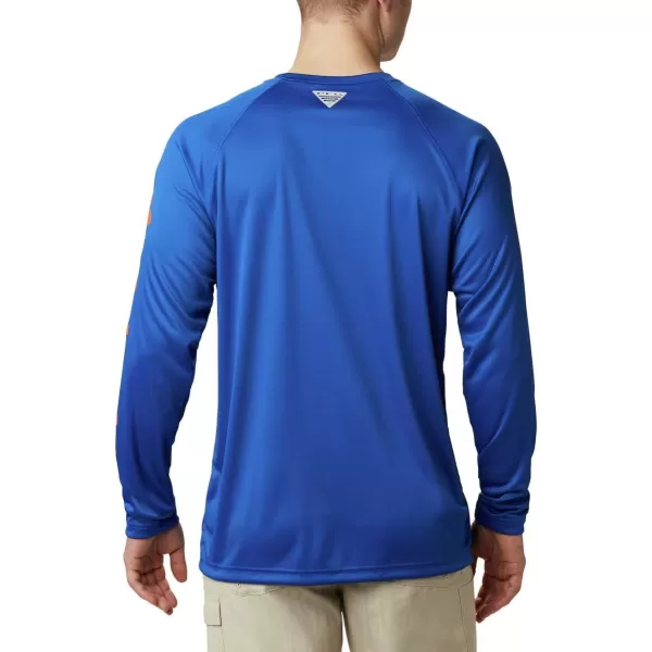 imageColumbia Mens Terminal Tackle Long Sleeve Shirt Wicking MaterialFla  Azul  Spark Orange