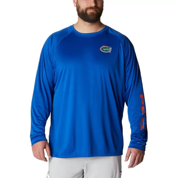 imageColumbia Mens Terminal Tackle Long Sleeve Shirt Wicking MaterialFla  Azul  Spark Orange