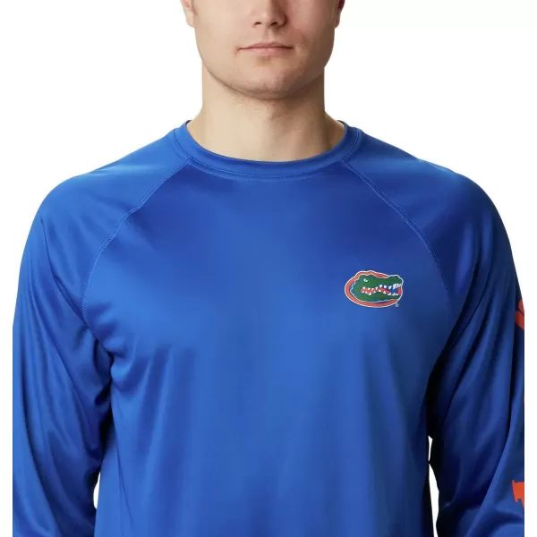 imageColumbia Mens Terminal Tackle Long Sleeve Shirt Wicking MaterialFla  Azul  Spark Orange