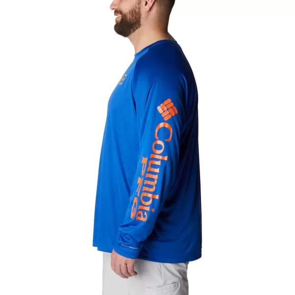 imageColumbia Mens Terminal Tackle Long Sleeve Shirt Wicking MaterialFla  Azul  Spark Orange