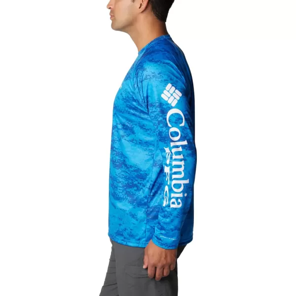 imageColumbia Mens Terminal Tackle Long Sleeve Shirt Wicking MaterialHyper Blue Pfg Camo