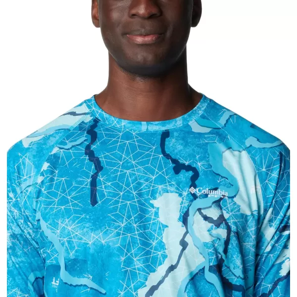 imageColumbia Mens Terminal Tackle Long Sleeve Shirt Wicking MaterialOcean BlueRealtree Rift