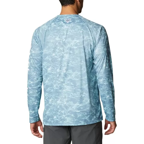 imageColumbia Mens Terminal Tackle Long Sleeve Shirt Wicking MaterialStorm Contour Fish Print
