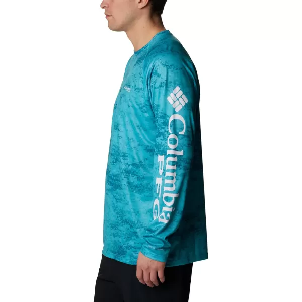 imageColumbia Mens Terminal Tackle Long Sleeve Shirt Wicking MaterialTurquoise Pfg Camo