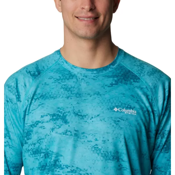 imageColumbia Mens Terminal Tackle Long Sleeve Shirt Wicking MaterialTurquoise Pfg Camo