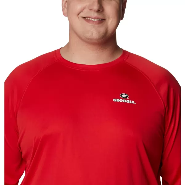 imageColumbia Mens Terminal Tackle Long Sleeve Shirt Wicking MaterialUga  Bright Red  White