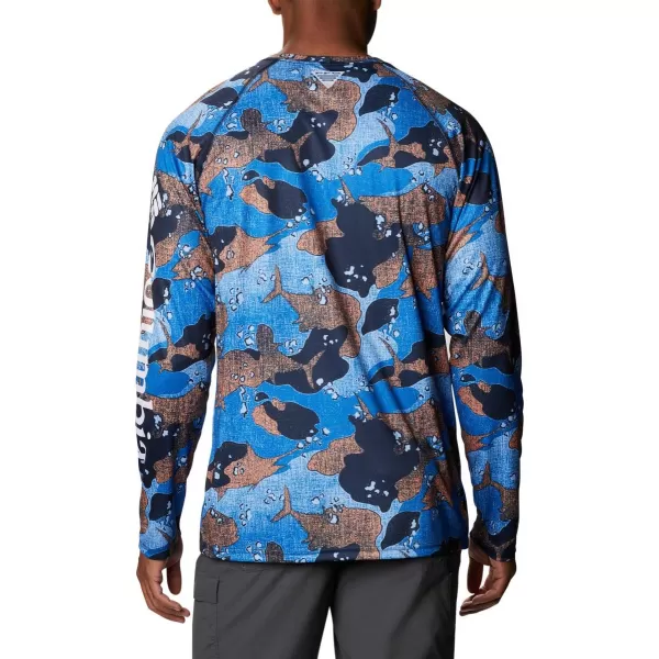 imageColumbia Mens Terminal Tackle Long Sleeve Shirt Wicking MaterialVivid Blue Gamefish Camo