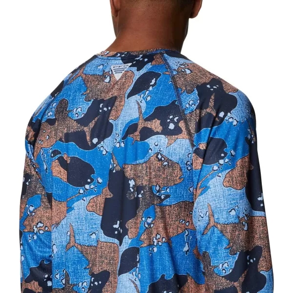 imageColumbia Mens Terminal Tackle Long Sleeve Shirt Wicking MaterialVivid Blue Gamefish Camo