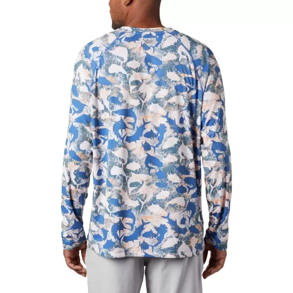 imageColumbia Mens Terminal Tackle Long Sleeve Shirt Wicking MaterialVivid Blue Inside Out Camo
