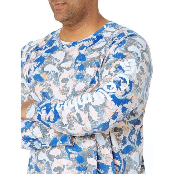 imageColumbia Mens Terminal Tackle Long Sleeve Shirt Wicking MaterialVivid Blue Inside Out Camo