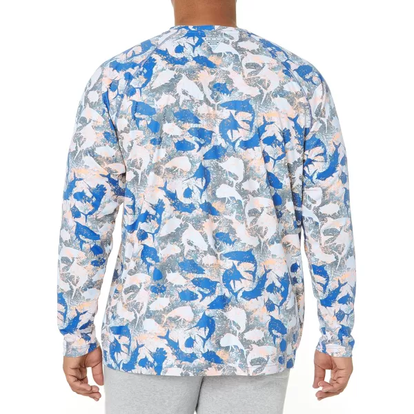 imageColumbia Mens Terminal Tackle Long Sleeve Shirt Wicking MaterialVivid Blue Inside Out Camo