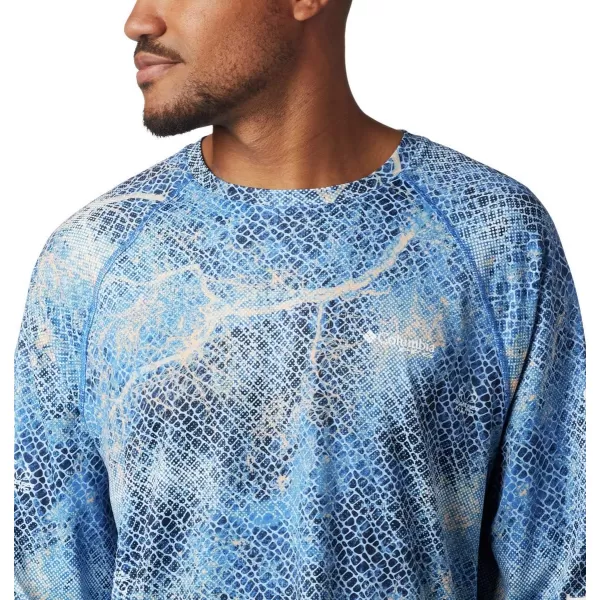 imageColumbia Mens Terminal Tackle Long Sleeve Shirt Wicking MaterialVivid Blue Realtree Mako