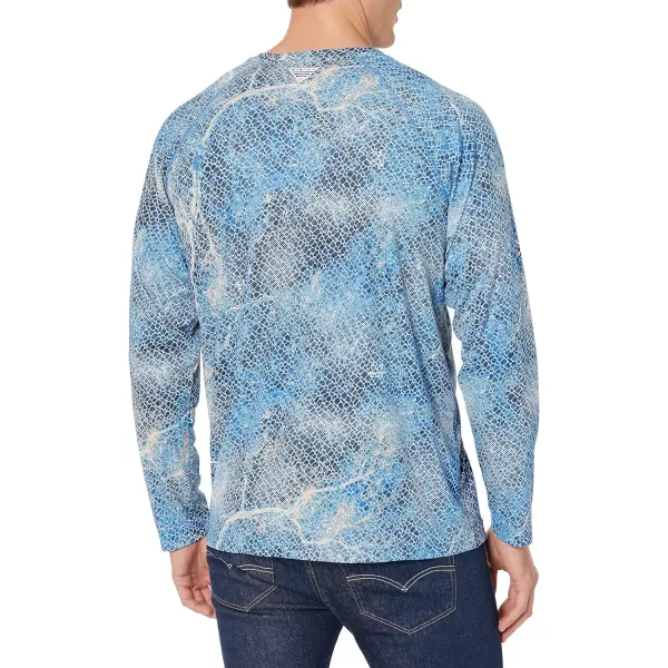 imageColumbia Mens Terminal Tackle Long Sleeve Shirt Wicking MaterialVivid Blue Realtree Mako