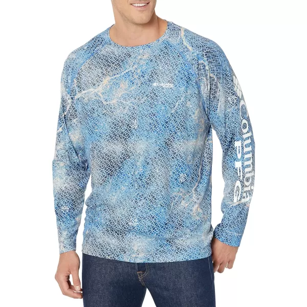 imageColumbia Mens Terminal Tackle Long Sleeve Shirt Wicking MaterialVivid Blue Realtree Mako