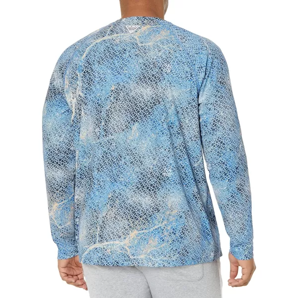 imageColumbia Mens Terminal Tackle Long Sleeve Shirt Wicking MaterialVivid Blue Realtree Mako
