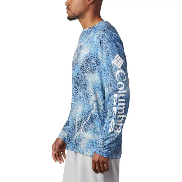 imageColumbia Mens Terminal Tackle Long Sleeve Shirt Wicking MaterialVivid Blue Realtree Mako