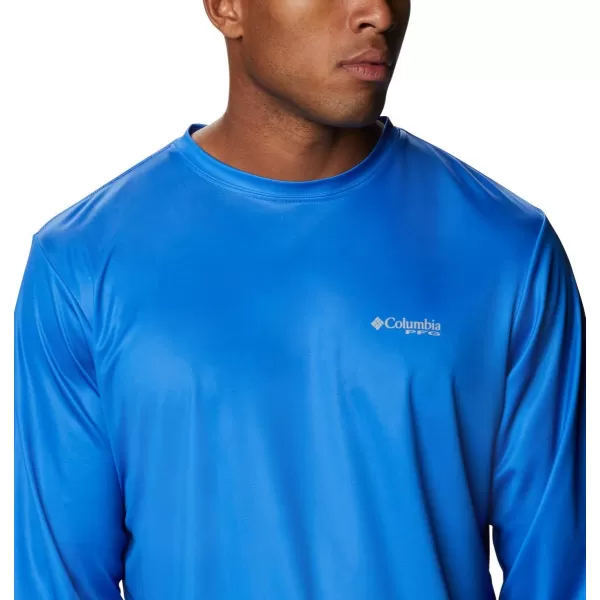imageColumbia Mens Terminal Tackle Long Sleeve Shirt Wicking MaterialVivid BlueMarlin Camo