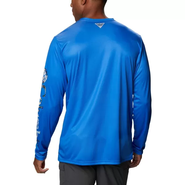 imageColumbia Mens Terminal Tackle Long Sleeve Shirt Wicking MaterialVivid BlueMarlin Camo