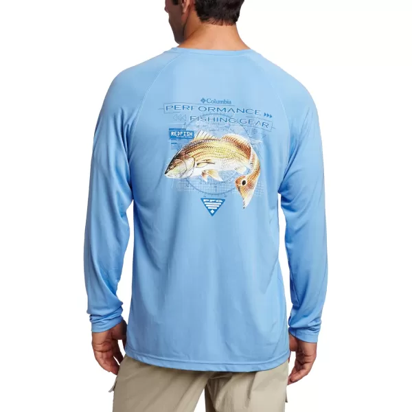 imageColumbia Mens Terminal Tackle Long Sleeve Shirt Wicking MaterialWhite CapRedfish 2