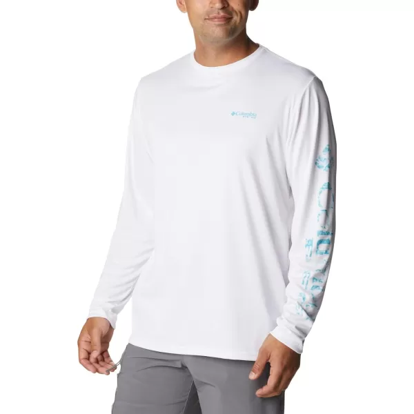 imageColumbia Mens Terminal Tackle Long Sleeve Shirt Wicking MaterialWhiteAtoll Pfg Camo