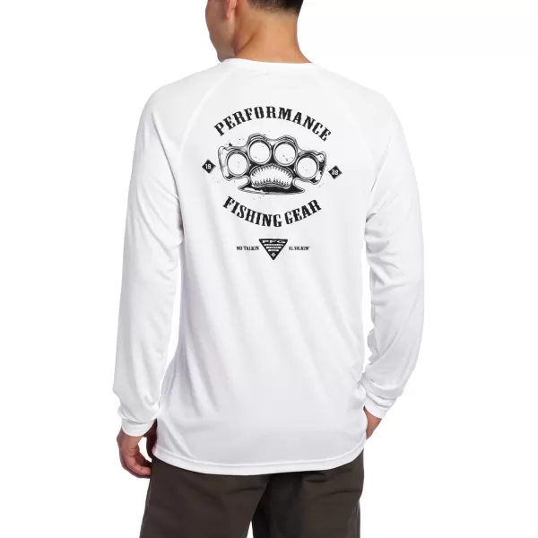 imageColumbia Mens Terminal Tackle Long Sleeve Shirt Wicking MaterialWhiteShark Knucks