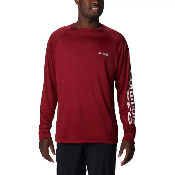 imageColumbia Mens Terminal Tackle Long Sleeve ShirtBeetWhite Logo