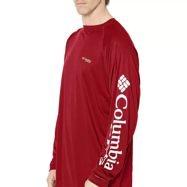 imageColumbia Mens Terminal Tackle Long Sleeve ShirtBeetWhite Logo