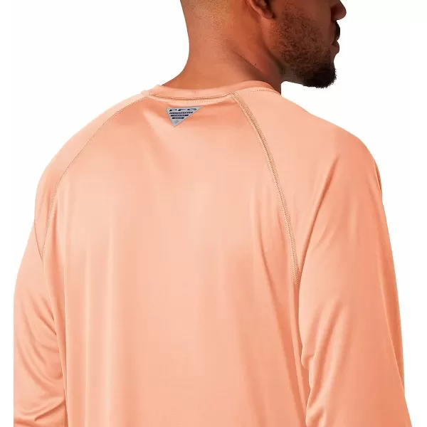 imageColumbia Mens Terminal Tackle Long Sleeve ShirtBright Nectar HeatherVivid Blue Logo