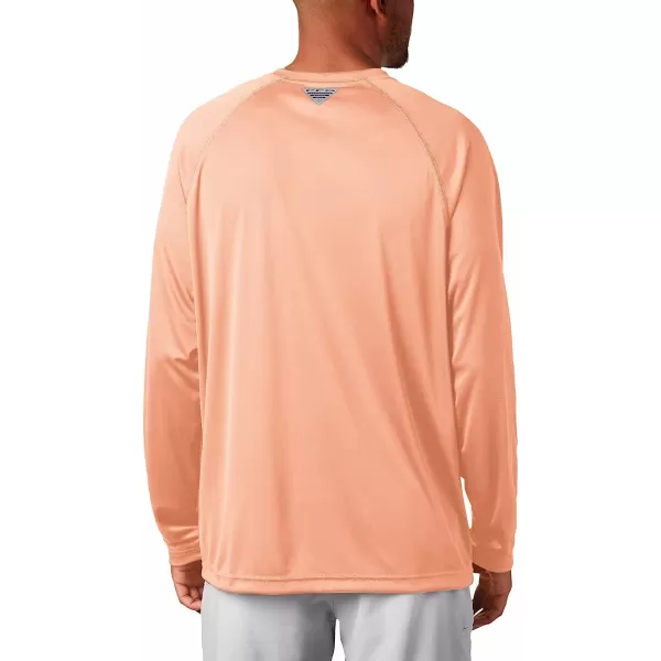 imageColumbia Mens Terminal Tackle Long Sleeve ShirtBright Nectar HeatherVivid Blue Logo
