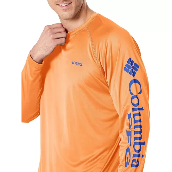 imageColumbia Mens Terminal Tackle Long Sleeve ShirtBright NectarVivid Blue Logo