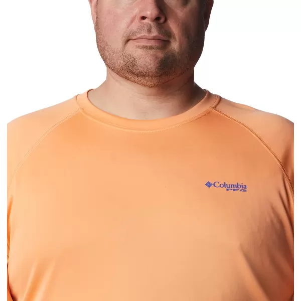 imageColumbia Mens Terminal Tackle Long Sleeve ShirtBright NectarVivid Blue Logo