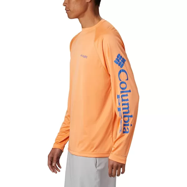 imageColumbia Mens Terminal Tackle Long Sleeve ShirtBright NectarVivid Blue Logo