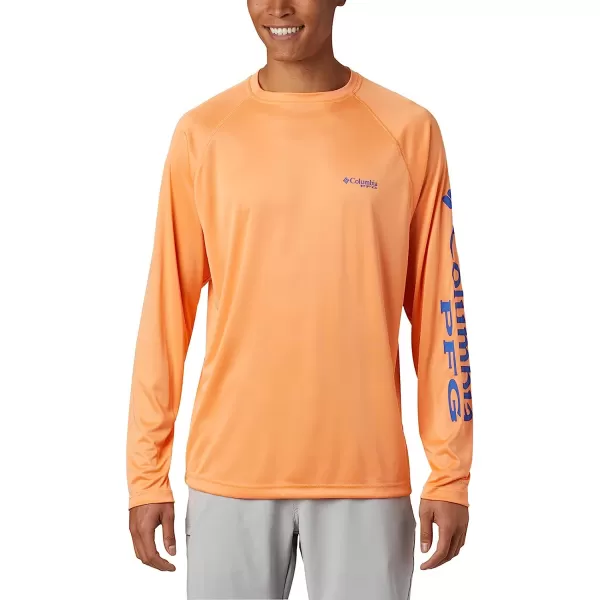 imageColumbia Mens Terminal Tackle Long Sleeve ShirtBright NectarVivid Blue Logo