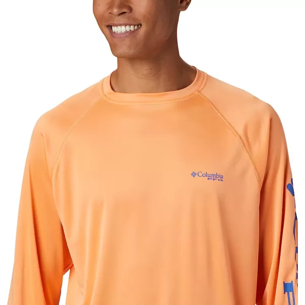 imageColumbia Mens Terminal Tackle Long Sleeve ShirtBright NectarVivid Blue Logo