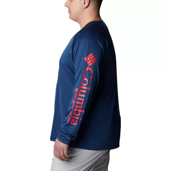 imageColumbia Mens Terminal Tackle Long Sleeve ShirtCarbonRed Spark Logo