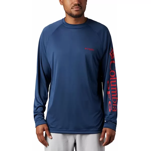 imageColumbia Mens Terminal Tackle Long Sleeve ShirtCarbonRed Spark Logo