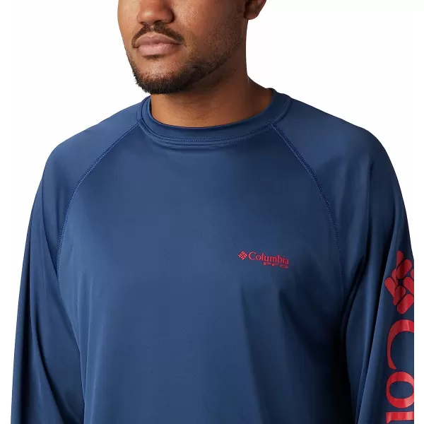 imageColumbia Mens Terminal Tackle Long Sleeve ShirtCarbonRed Spark Logo