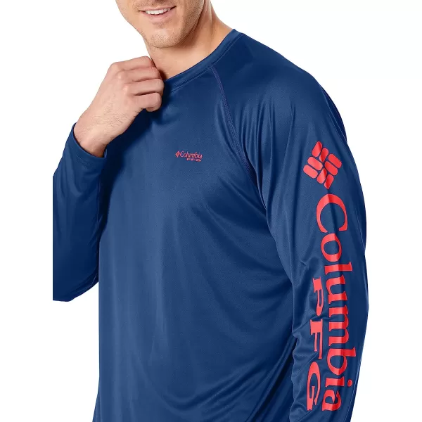 imageColumbia Mens Terminal Tackle Long Sleeve ShirtCarbonRed Spark Logo