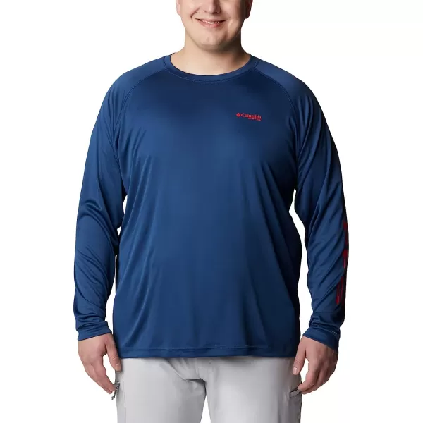 imageColumbia Mens Terminal Tackle Long Sleeve ShirtCarbonRed Spark Logo