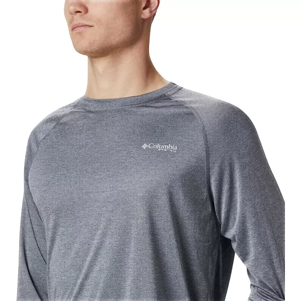 imageColumbia Mens Terminal Tackle Long Sleeve ShirtCharcoal HthrCool Grey Logo