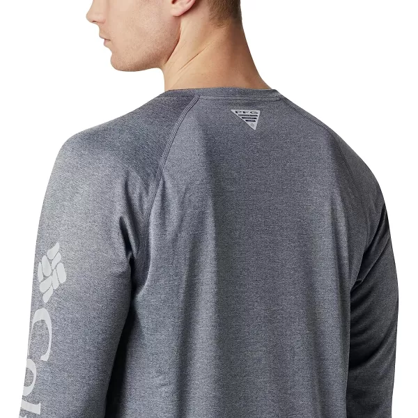 imageColumbia Mens Terminal Tackle Long Sleeve ShirtCharcoal HthrCool Grey Logo