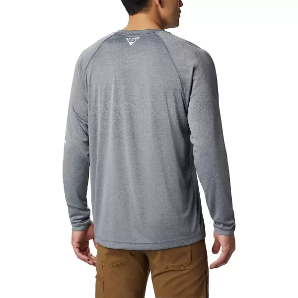 imageColumbia Mens Terminal Tackle Long Sleeve ShirtCharcoal HthrCool Grey Logo