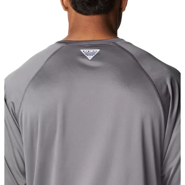 imageColumbia Mens Terminal Tackle Long Sleeve ShirtCity GreyPink Pop Logo